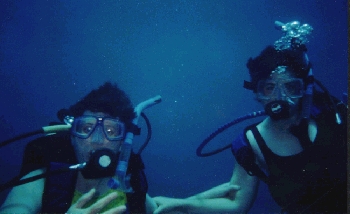 Marguerite and Miriam, subsurface Upolu, Samoa